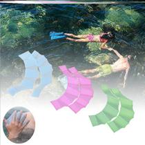 Swimming gloves snorkeling silicone equipment paddling Palm hand webbed adult half Palm children hand poop freestyle gloves hand pun