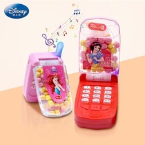 Childrens toys Mobile phone clamshell girl Smart princess baby playing fake model baby can bite boy can sing