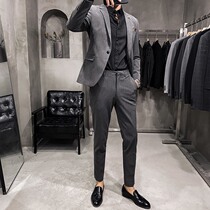Fashion plus size casual suit suit men Korean trend mens small suit jacket handsome groom wedding dress
