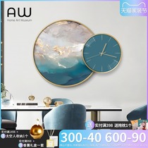 Modern light luxury restaurant personality creative decoration wall clock living room home fashion mute clock high-end art clock