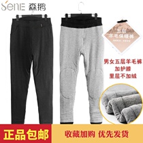 Sengeese Men And Women Warm Pants Five Floors Wool Pants Thickened Mid Aged Winter Cotton Pants Mezzanine 100% Wool Gats Kneecap Kneecap