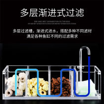 Tank aquarium upper placed upper external filter drop overflow box filtration tank filter case wall-mounted water purifier