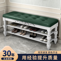 Rectangular sitting storage stool Multi-function door change shoe stool storage stool Bed end sofa shoe cabinet household stool