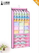 Underwear storage bag bra underwear socks dormitory wardrobe door rear hanging wall hanging storage bag artifact