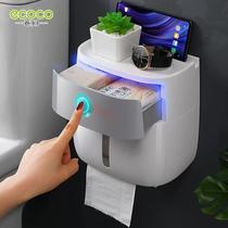 Japan imports MUJIE toilet paper towel box wall-mounted waterproof toilet paper box free punching paper box toilet toilet