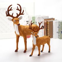 Christmas doll elk decorations plush simulation animal sika deer desktop ornaments father and son deer Christmas tree decoration