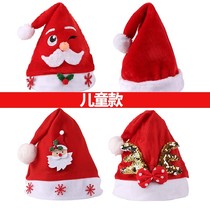 Christmas Christmas hat Shining Old Man Snowman Pure Cotton Hat Creative Cute Elk Hat Short Plush Male Girl