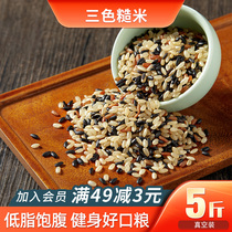 Five Valley Manifesto Tricolor Brown Rice Low Fat Miscellaneous Grain 5 Catty Rice Black Rice Red Rice Fitness Germ Coarse Grain Rice Rice Rice