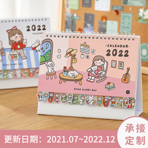2021 calendar cute mini notepad desk calendar creative desktop ornaments simple hipster 2022 postgraduate entrance examination countdown girl heart custom plan self-discipline clock calendar customization