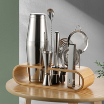 Lion Sheng 304 stainless steel shaker set cocktail Cup ounce shaker with storage rack