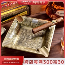 jifeng monsoon cigar ashtray large diameter smoke slot design copper metal light luxury ashtray JF-2004B
