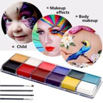 12 colors face painting paint make up guide rainbow kit sets