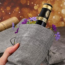 Sachete wine bottle bag gift storage bag champagne blind wine bottle dust bag red wine linen bag bottle cover