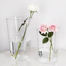 Transparent Waking Flower Barrel Flower Shop Special Home Flowers Raising Buckets High Barrel Plastic Loaded With Flower Flower Arrangements