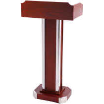 Solid wood podium hotel reception desk reception desk host meeting steel wood platform speech table