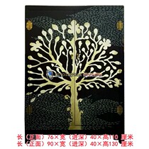  Yangzhou lacquerware factory direct sales Neoclassical furniture black ground painted two-door porch decoration shoe cabinet wardrobe customization