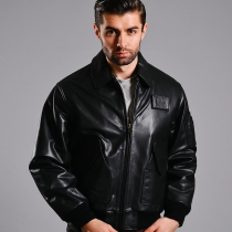 US imported ALPHA Airlines 45p flying leather jacket ALPHA Argentine calf leather jacket
