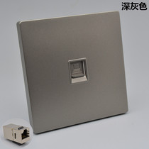 Single-Port through type 6 shielded network cable socket Gigabit computer module network extension pair connector dual-pass head panel