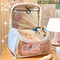 Large-capacity waterproof cosmetic bag portable female travel transparent wash bag bag high-end cosmetic storage bag niche