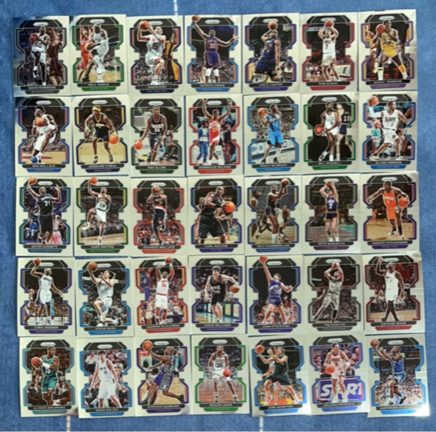 本物バスケットボールNBAスターカパニーニ2021-22 PRIZMシリーズ引退選手コンプリートセットとシングルカード