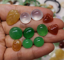 Myanmar Jade A goods Cuicui language truthfully describes the Green Purple Red Yellow ice white egg noodles hanging earrings live broadcast