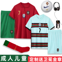 2021 European Cup Portugal national Team away jersey custom childrens football suit Home Cristiano Ronaldo No 7 ball suit