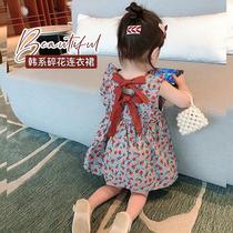 Girls dress for dress Xia 2022 new small fresh Korean teas baby dress foreign air crushed princess children vest dress
