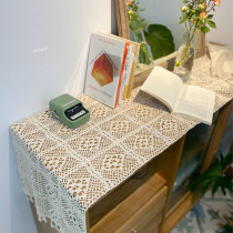 Tablecloth Nordic Lace TV cabinet cover cloth rectangular coffee table towel shoe cabinet table flag retro fabric strip