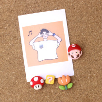 4 Creative cartoon game decoration pushpins kindergarten photo felt soundproof wall plastic big head nail