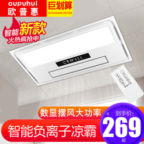 Oupuhui integrated ceiling rounder kitchen embedded air cooler toilet 30x60 electric fan three-in-one
