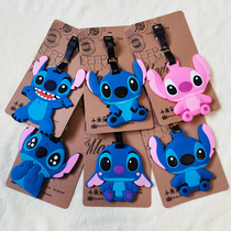 Cartoon cute Stitch luggage tag luggage tag luggage tag backpack luggage tag boarding check-in tag