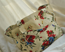 Exported to Japan magazine appendix flower pattern canvas bento bag small cloth bag small bag salad bag