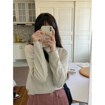 Milk Rabbit Planet-homemade elastic and comfortable warm Japanese pit bar high collar base shirt Women in autumn and winter long sleeves