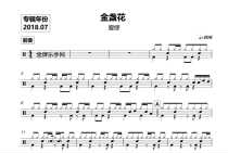 1703 Amio-Marigold drum set Popular song original drum score with accompaniment Demonstration dynamic