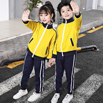 2020 new school uniform suit Primary school class suit Kindergarten garden suit Spring and autumn suit childrens three-piece set autumn and winter