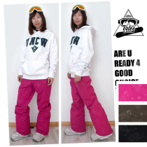 Europe and the United States export double board snowboard pants women's red printing windproof warm waterproof 10K