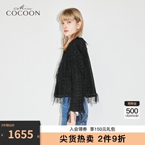 missCOCOON small fragrant style coat women 2021 new autumn winter fashion foreign style small man black short top