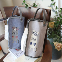 Export to Japan 20 years new paper bag can hang tissue box napkin bag cloth car living room Japanese style