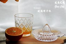  Export original single transparent glass manual juicer Orange juice machine Lemon juice machine press squeezing fruit sweat artifact