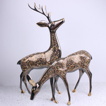 24 inch large animal copper deer to deer European ornaments pure copper handicrafts decoration Pakistani bronze
