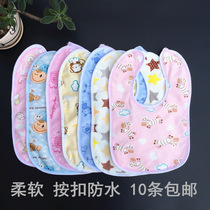 10 baby cotton saliva bib baby bib cute waterproof saliva towel newborn scarf feed meal pocket
