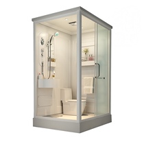 Integral shower room integrated toilet bathroom dry and wet separation glass bath room household toilet bath room