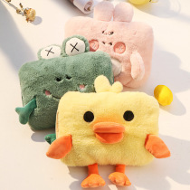 Plush duck frog animal hot water bag charging explosion-proof warm water bag Cute cartoon hand-covered student electric water bag