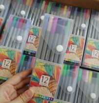 12-color boxed color painting notes hand account 0 4mm hook pen