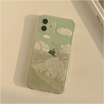 Gentle Little Green Hill 13Pro max for XS Apple 11 phone case oil painting Huawei P30 glory nona8