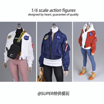 1 6 female soldiers trend MA1 flight jacket jacket 12 inch movable doll encapsulated plastic clothing tbl ph