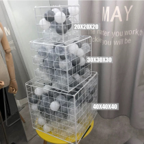 Childrens clothing window decoration ins Net red shop renovation bedroom grid Ocean Ball Cube grid doll storage basket