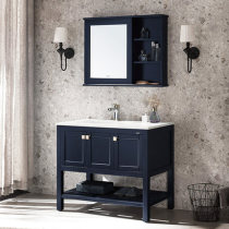 Wrigley bathroom small beauty floor solid wood wash table basin mirror cabinet bathroom cabinet combination APGM10L4008-A