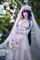 Blue route cos clothing my wife dress game set cosplay clothing female wedding dress cos clothing