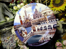  Western vintage old things VENEZIA Italy Venice landscape mask printed ceramic plate hanging plate